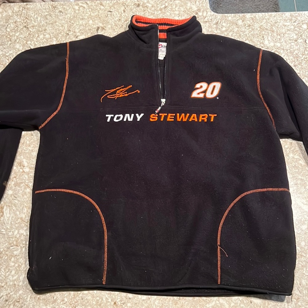Men’s vintage fleece Tony Stewart pull over half zip